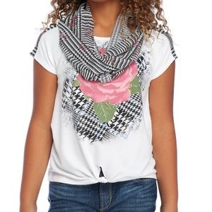 🎉HP🎉 Beautees Knotted Front Top & Scarf